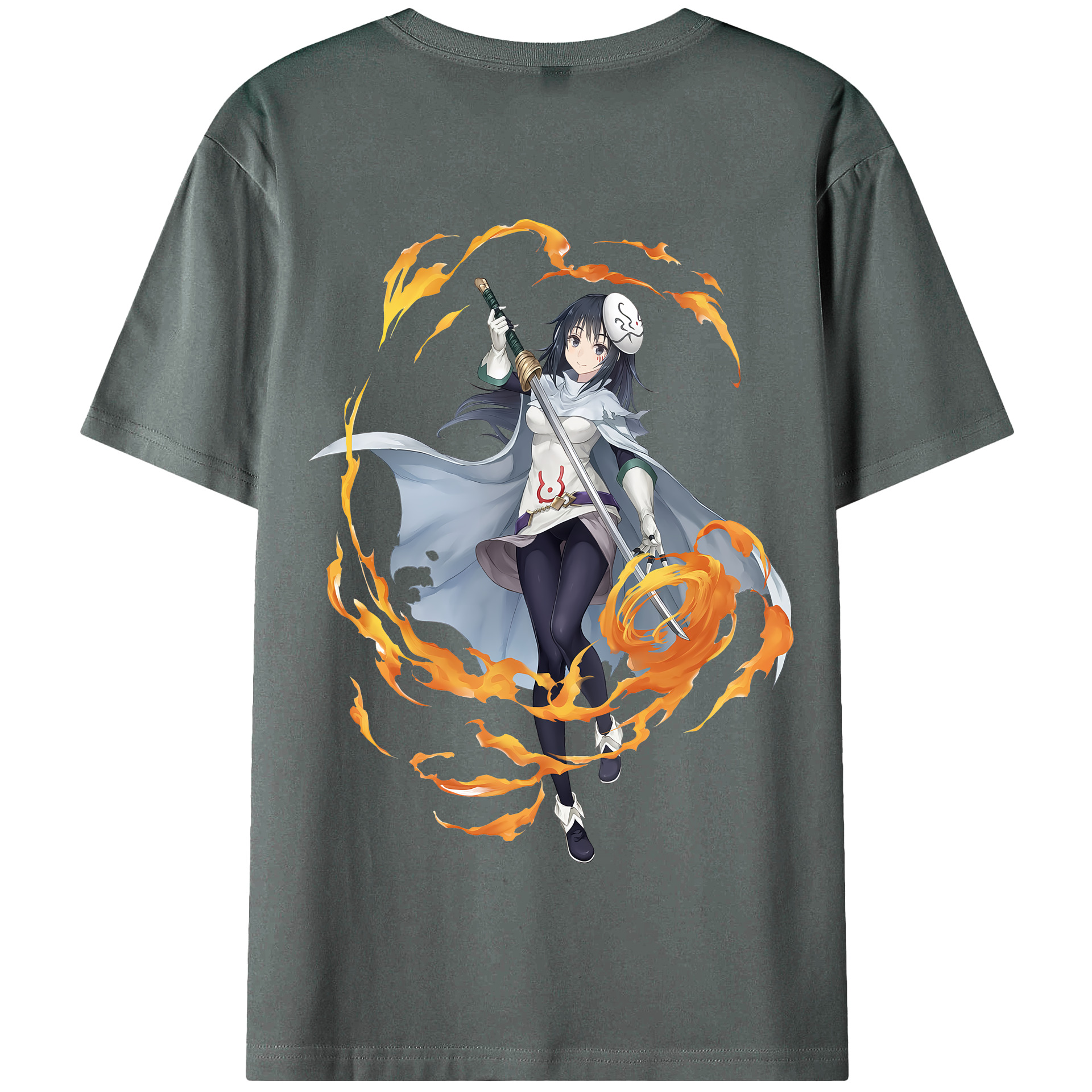 （画像用） 転スラ Regarding Reincarnated to Slime 綿100％半袖Tシャツ（背面プリント）